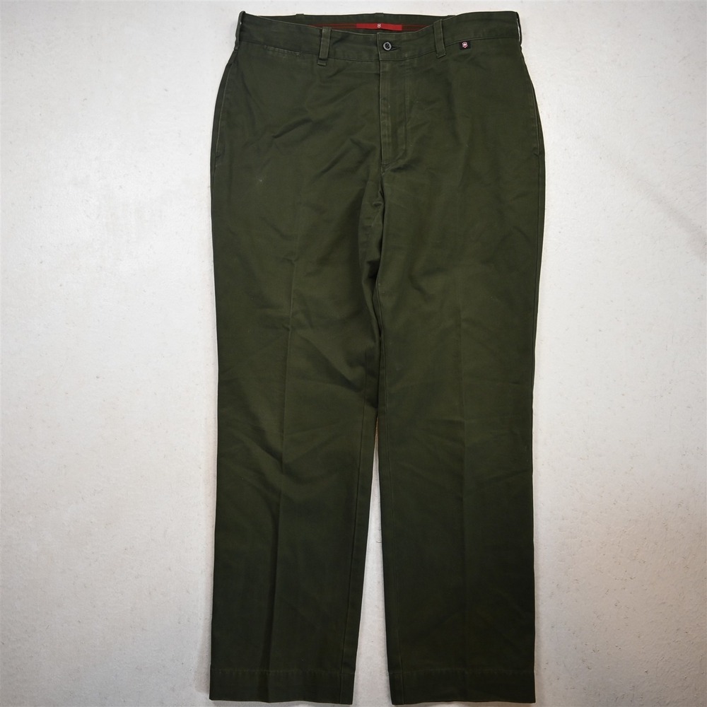 Victorinox 36x32 Green Military Twill Straight Chinos Mens‎ Pants